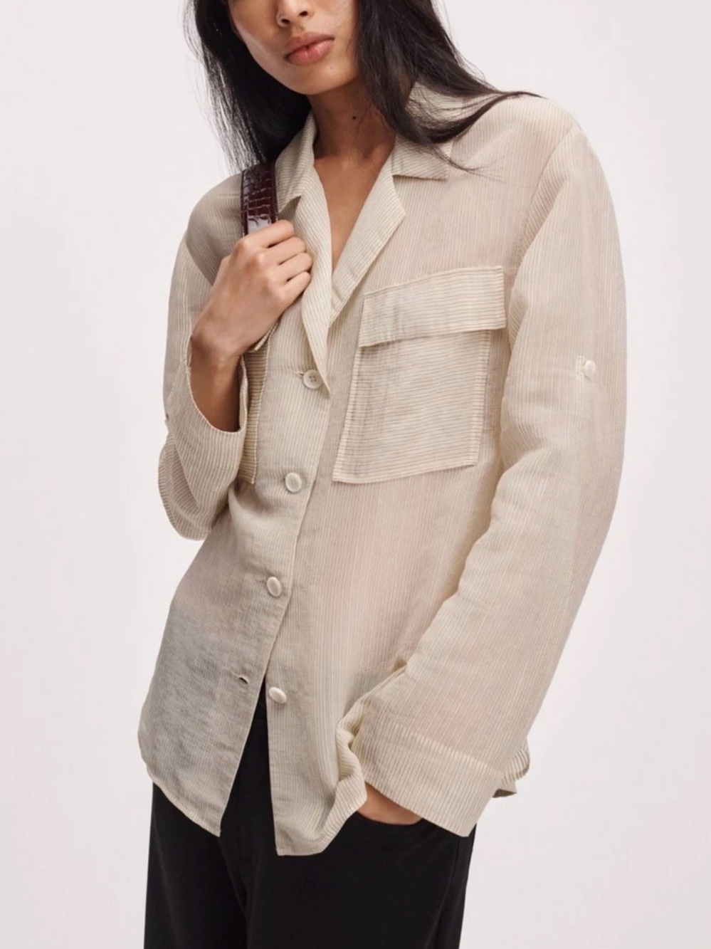 Rag & Bone Sonny Striped Organza Blouse